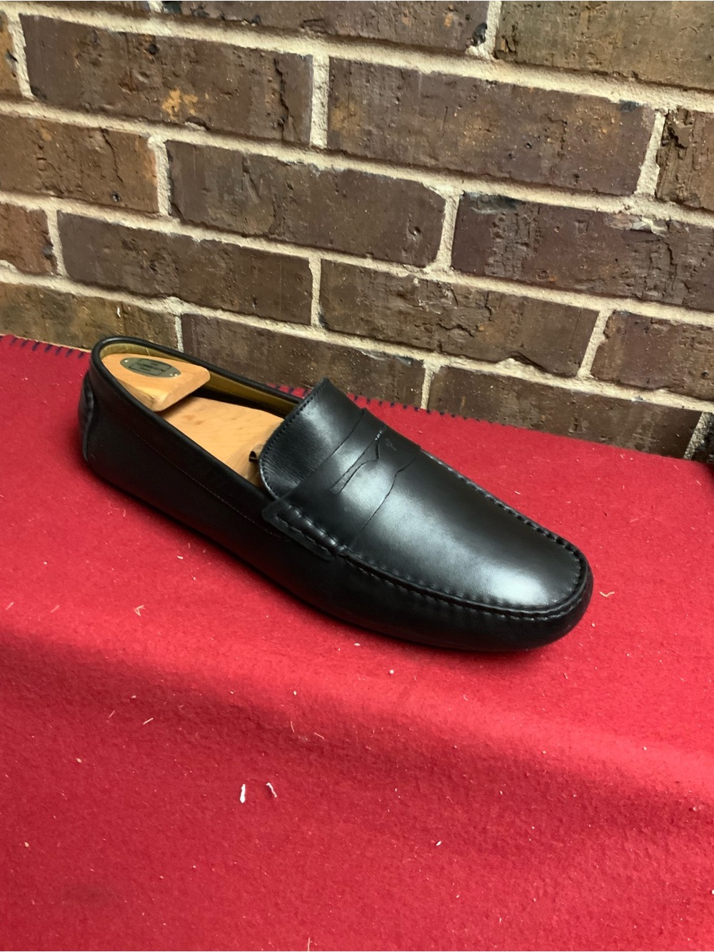 Black Leather Men’s Slip-On Penny Loafers
